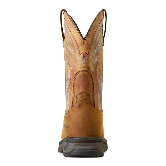 NEW ARIAT men's workhog xt h2o western boots in distressed brown/bravo brown