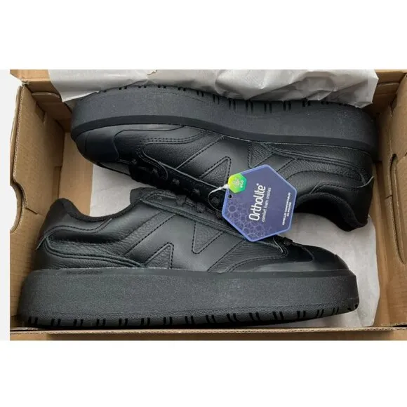New Balance CT302 Leather Sneakers Youth Boy's-Girl's Size 5/Women’s 6.5 Black