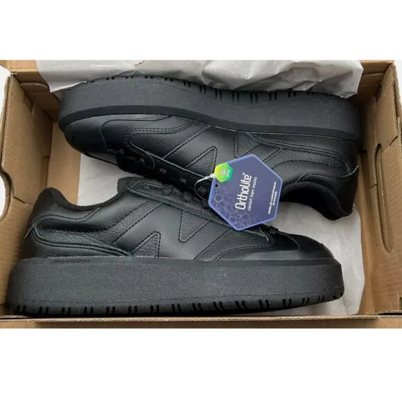 New Balance CT302 Leather Sneakers Youth Boy's-Girl's Size 7.5/Women’s 9 Black