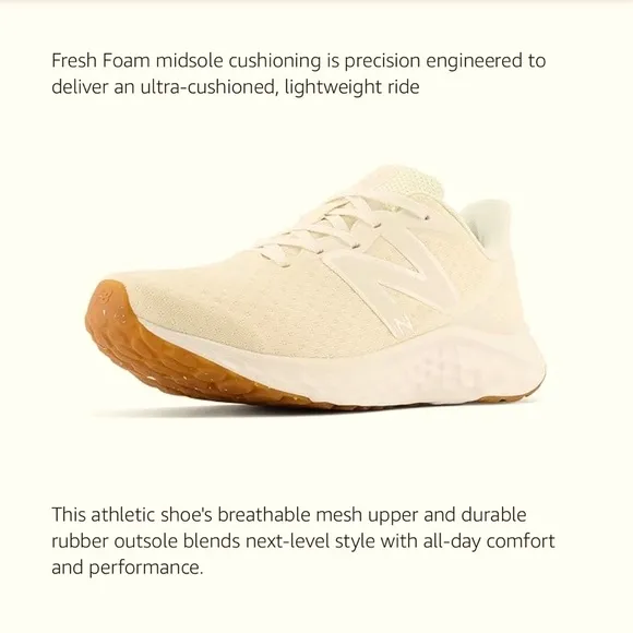 New Balance Fresh Foam Arishi v4 'White Pixel Green Womens Running Shoe Sz 8