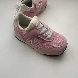New Balance Pink and White Sneakers with Suede Upper and White Sole