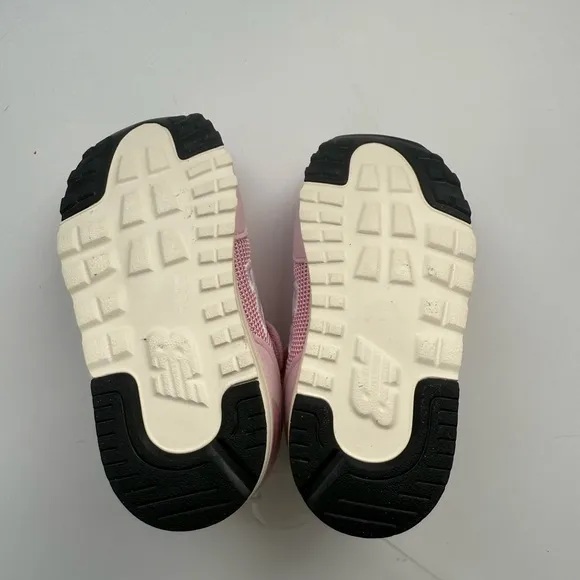 New Balance Pink and White Sneakers with Suede Upper and White Sole