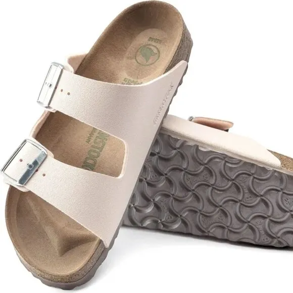 new Birkenstock Arizona Birko-Flor Double Strap Sandals  in Light Rose