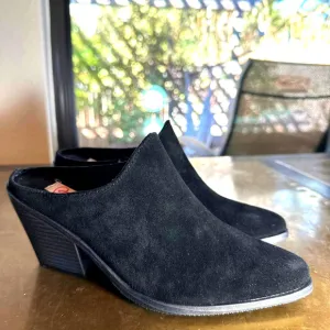 NEW Blondo Womens Waterproof Mules Clogs Loafers Nicole Slip On Suede Black 7.5