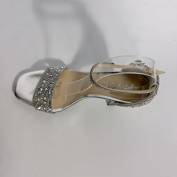 NEW Blue by Betsey Johnson Women’s Rina Satin Embellished Evening Sandals Size 6