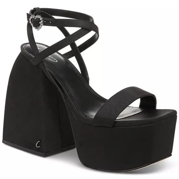 NEW! Circus NY by Sam Edelman Black Mari Strappy Platform Sandal - Size 8.5