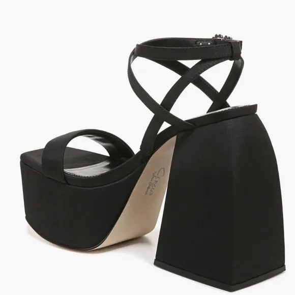 NEW! Circus NY by Sam Edelman Black Mari Strappy Platform Sandal - Size 8.5
