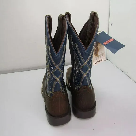 NEW DURANGO Mens Westward Cowboy Boots Square Toe Mid  Slip-Resistant Size 9