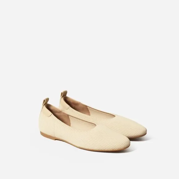 NEW Everlane Day Glove ReKnit Ballet Flats! RARE Color Oatmeal/Beige/Cream!