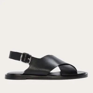 NEW Everlane The City Crossover Black Leather Sandals