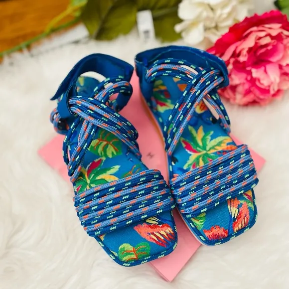 NEW | FARM Rio Blue Macaw Platform Sandals