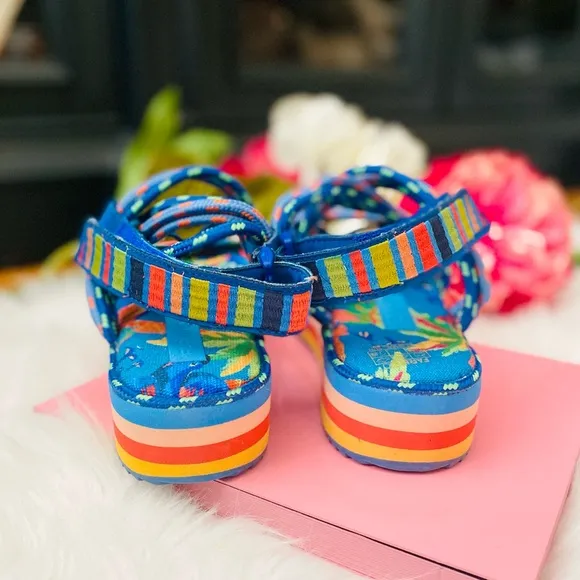 NEW | FARM Rio Blue Macaw Platform Sandals