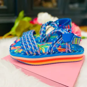 NEW | FARM Rio Blue Macaw Platform Sandals
