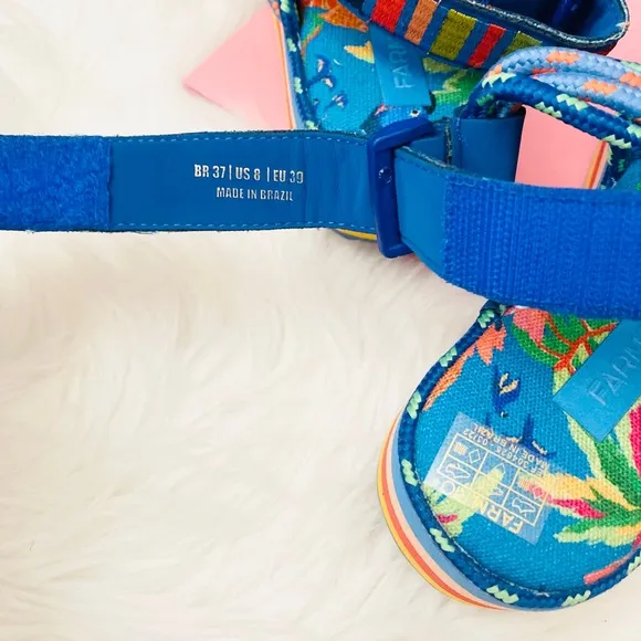 NEW | FARM Rio Blue Macaw Platform Sandals