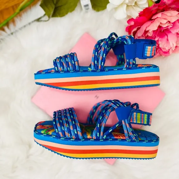NEW | FARM Rio Blue Macaw Platform Sandals