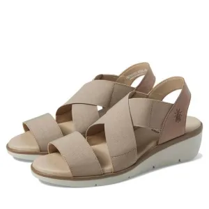 NEW FLY LONDON women's noli056fly wedge heel sandal in taupe