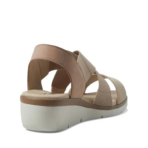 NEW FLY LONDON women's noli056fly wedge heel sandal in taupe