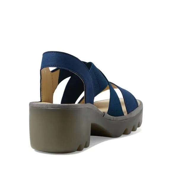 NEW FLY LONDON women's taji502fly leather slingback sandal in blue