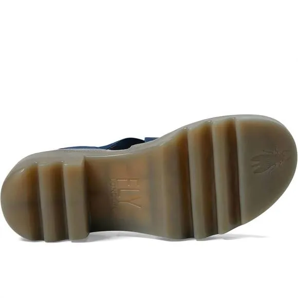 NEW FLY LONDON women's taji502fly leather slingback sandal in blue