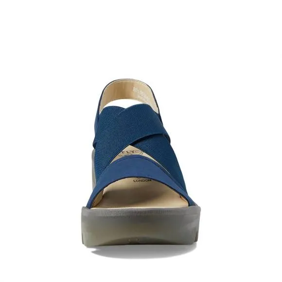 NEW FLY LONDON women's taji502fly leather slingback sandal in blue