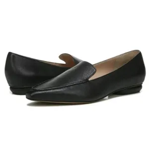 NEW Franco Sarto Belamour Faux Leather Pointed Toe Loafers in Black