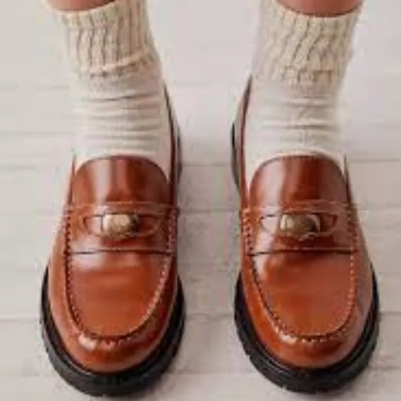 new Free People Liv LEATHER loafers  3T79