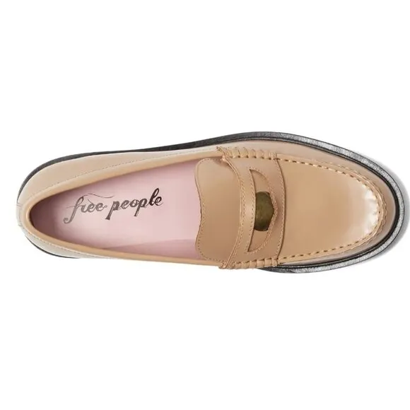 new Free People Liv LEATHER loafers  in Camel 3T79