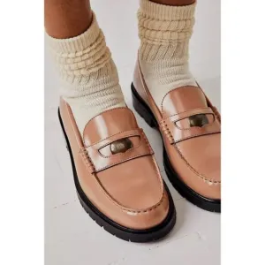new Free People Liv LEATHER loafers  in Camel 3T79