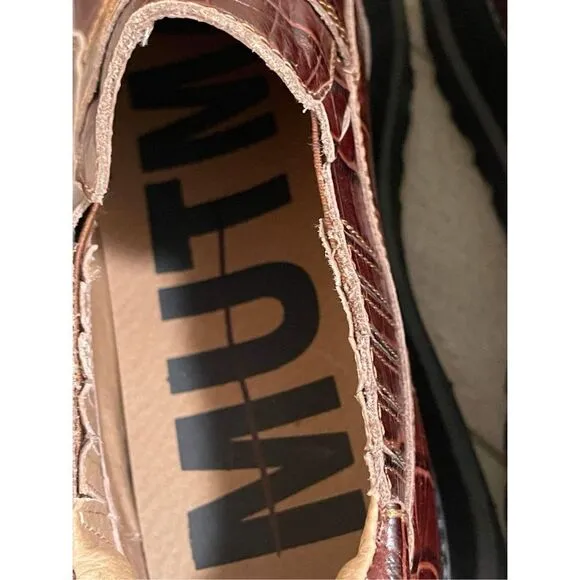 New Free  People x Mutma Kylie Croc Loafers Size 40