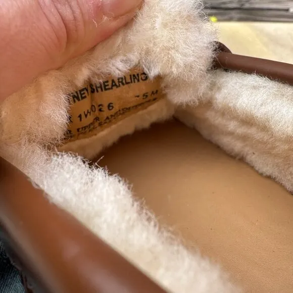 NEW GH Bass Whitney Cozy Weejuns Loafers Shoes Shearling Fleece Brown Leather