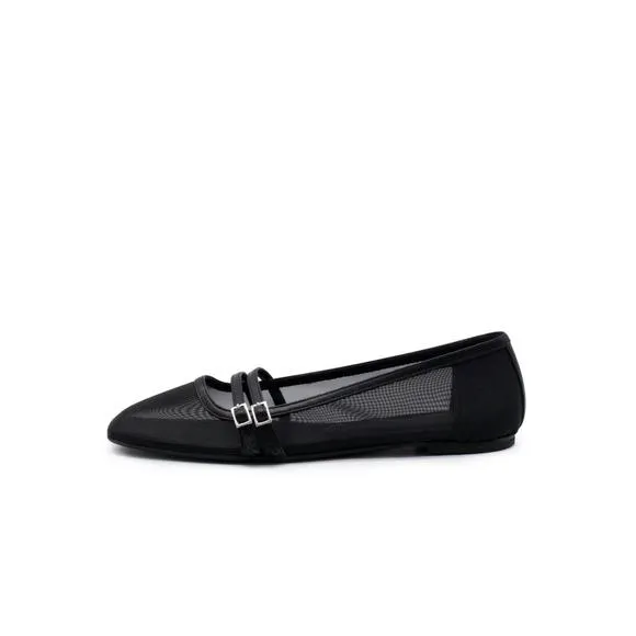 NEW GIA BORGHINI women's felice flats in black