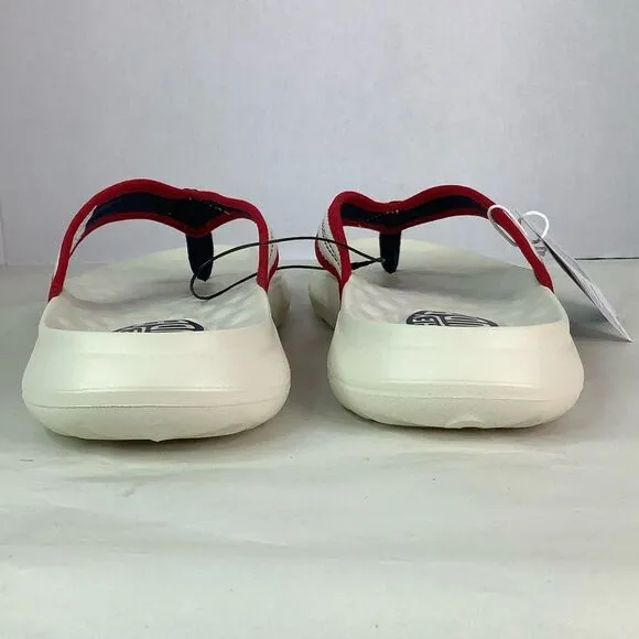 New! Hey Dude Myers Americana White Flip Fop Men's Sandals Various Sz M10