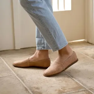 New in box Nisolo x anthropologie Mara Woven Slip-On Almond