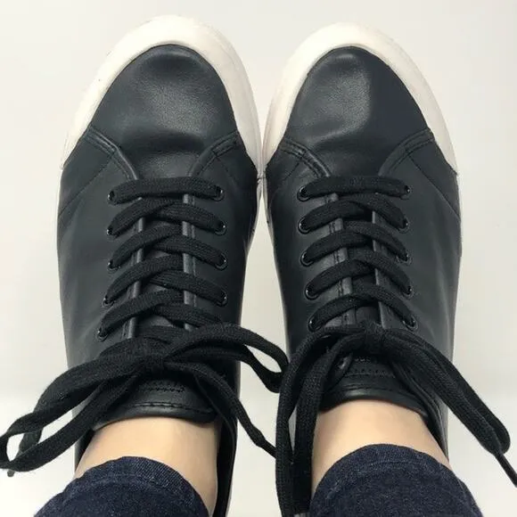 NEW In Box- Rag &amp; Bone Standard Issue Black Leather Sneakers Size:9(39) RET:$225
