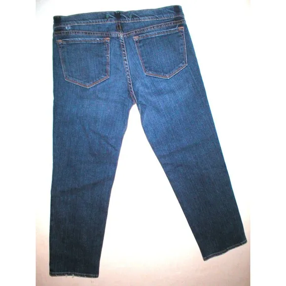 New J Brand Jeans Crop Capri Distressed 28 30 X 24 Womens AGD Aged Designer