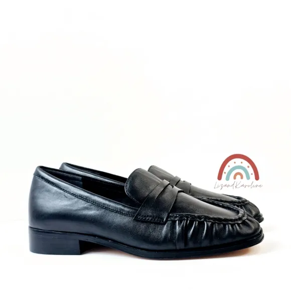 New! J. Crew Maison Ruched Loafers in Leather 7