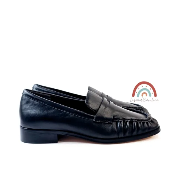 New! J. Crew Maison Ruched Loafers in Leather 7