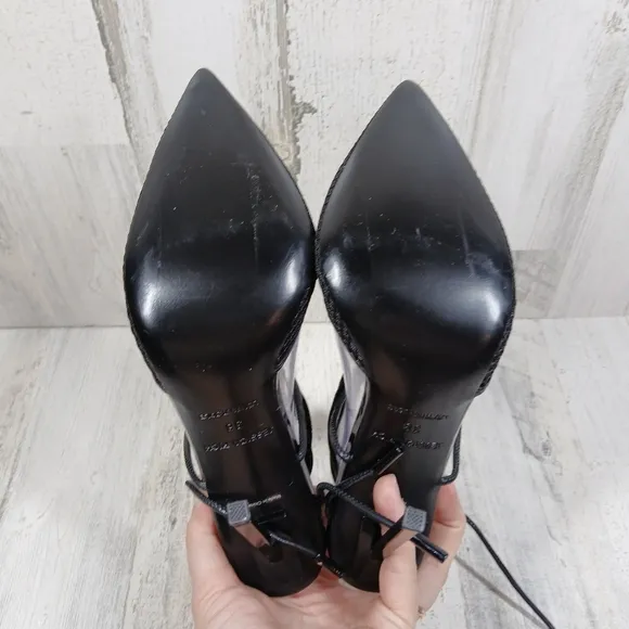 NEW Jessica Rich Women's Exotic Black Ankle Wrap High Heeled Sandals #643