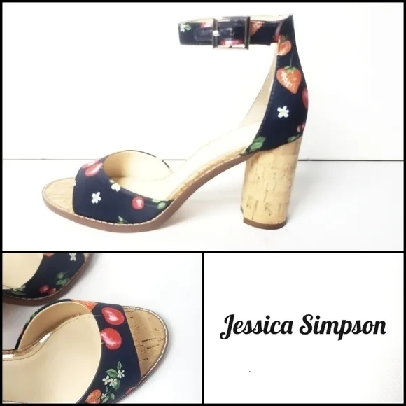𝅺NEW! JESSICA SIMPSON Navy Maivel Open Toe Sandals 7.