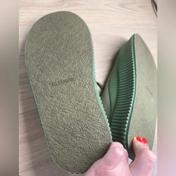 NEW Jil Sander Green Canvas Platform Sneakers