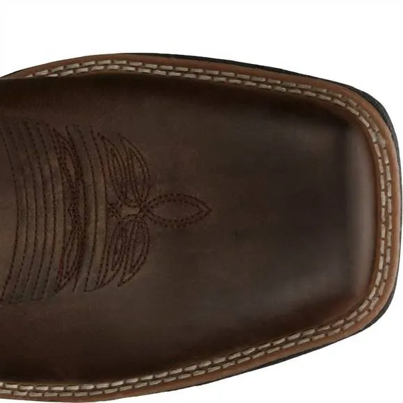 NEW JUSTIN BOOTS men's nitread waterproof toffee boot in brown/black