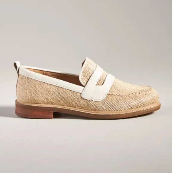 new Kelsi Dagger Brooklyn Lens Leather and Jute  Loafers 254
