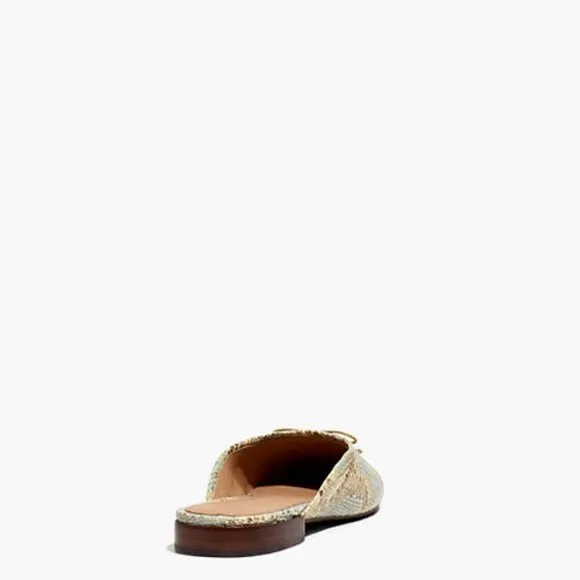 NEW Madewell The Adelle Ballet Mule in Snake Embossed Leather