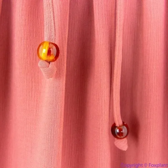 NEW Madewell Ruched Keyhole Tiered‎ Midi Dress, Vintage Quartz