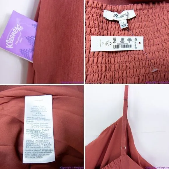 NEW Madewell Ruched Keyhole Tiered‎ Midi Dress, Vintage Quartz