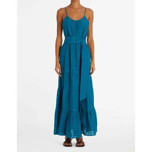 NEW MARIE OLIVER kinley ruffled dress in lagoon