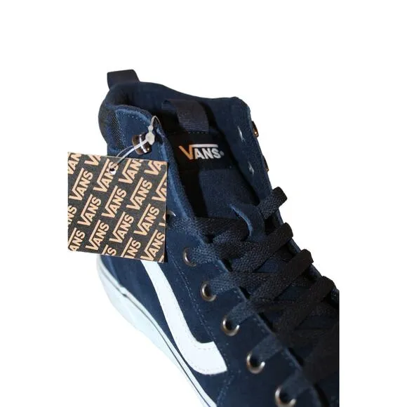 NEW MEN'S SZ 11 13 VANS FILMORE HI VANSGUARD SUEDE SNEAKERS BLUE‎ WHITE