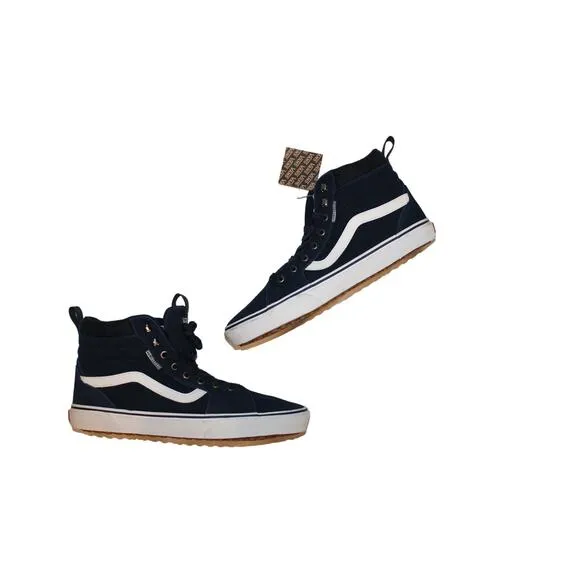 NEW MEN'S SZ 11 13 VANS FILMORE HI VANSGUARD SUEDE SNEAKERS BLUE‎ WHITE