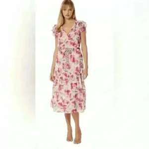 NEW! MISA Los Angeles Nika Fuschia Mix Dress.