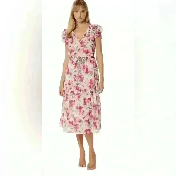 NEW! MISA Los Angeles Nika Fuschia Mix Dress.